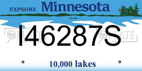 I46287S Minnesota License Plate