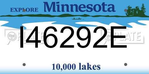 I46292E Minnesota License Plate