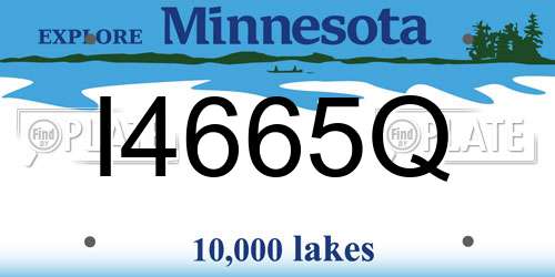 I4665Q Minnesota License Plate