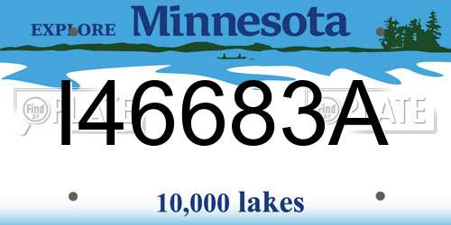 I46683A Minnesota License Plate