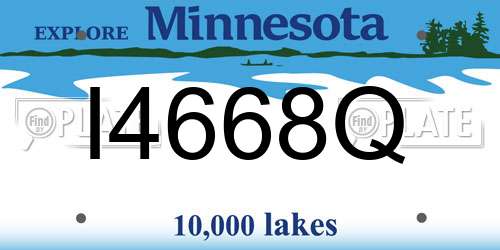 I4668Q Minnesota License Plate