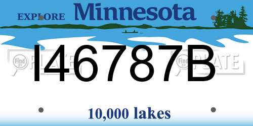 I46787B Minnesota License Plate