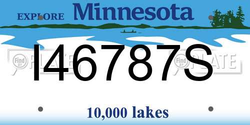 I46787S Minnesota License Plate