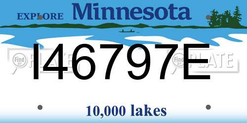 I46797E Minnesota License Plate