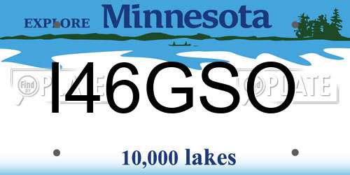 I46GSO Minnesota License Plate