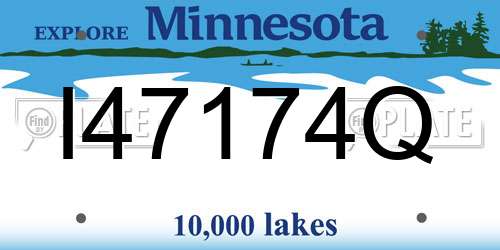 I47174Q Minnesota License Plate