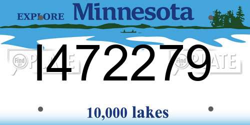 I472279 Minnesota License Plate