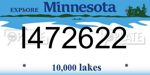I472622 Minnesota License Plate