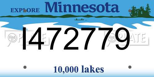 I472779 Minnesota License Plate