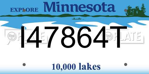 I47864T Minnesota License Plate