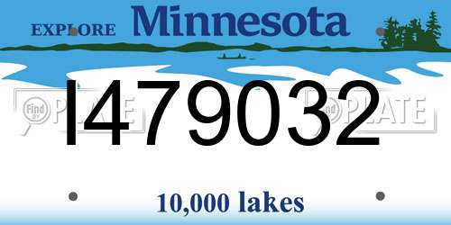 I479032 Minnesota License Plate
