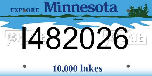 I482026 Minnesota License Plate