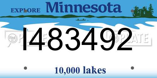 I483492 Minnesota License Plate