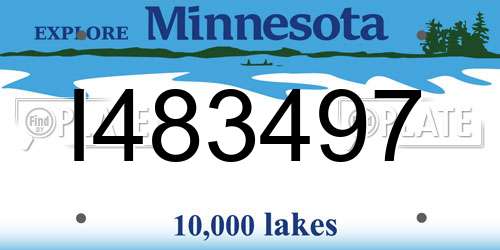 I483497 Minnesota License Plate