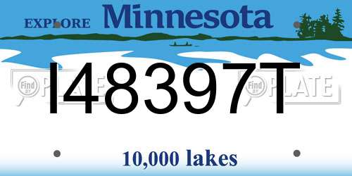 I48397T Minnesota License Plate