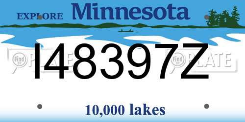 I48397Z Minnesota License Plate