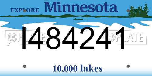 I484241 Minnesota License Plate