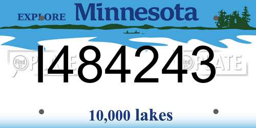 I484243 Minnesota License Plate