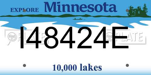 I48424E Minnesota License Plate