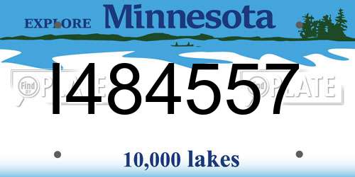 I484557 Minnesota License Plate