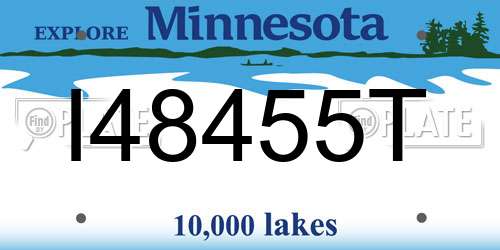 I48455T Minnesota License Plate