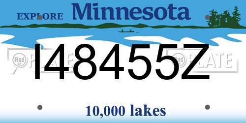 I48455Z Minnesota License Plate