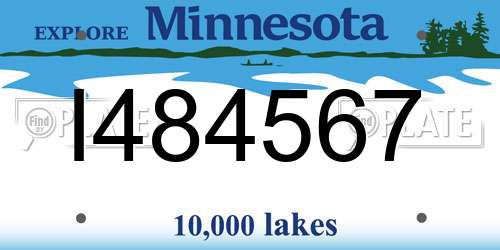 I484567 Minnesota License Plate