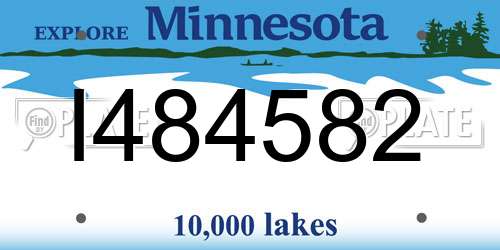 I484582 Minnesota License Plate
