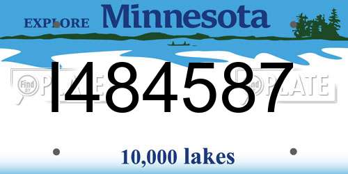 I484587 Minnesota License Plate