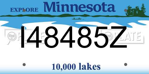 I48485Z Minnesota License Plate