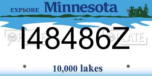I48486Z Minnesota License Plate