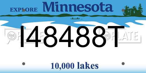 I48488T Minnesota License Plate