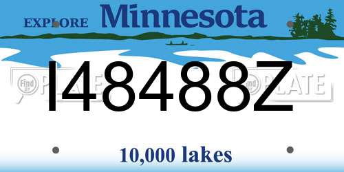 I48488Z Minnesota License Plate