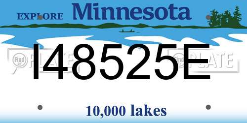 I48525E Minnesota License Plate
