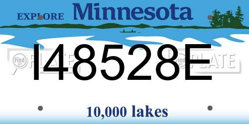 I48528E Minnesota License Plate