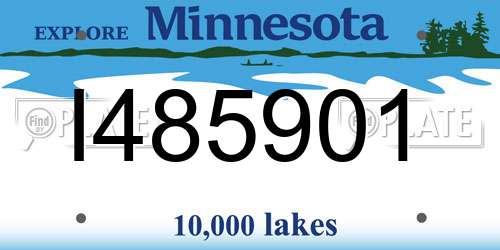 I485901 Minnesota License Plate