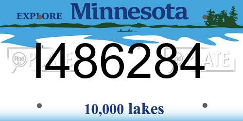 I486284 Minnesota License Plate