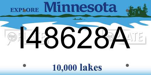 I48628A Minnesota License Plate