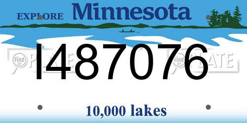 I487076 Minnesota License Plate