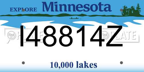 I48814Z Minnesota License Plate