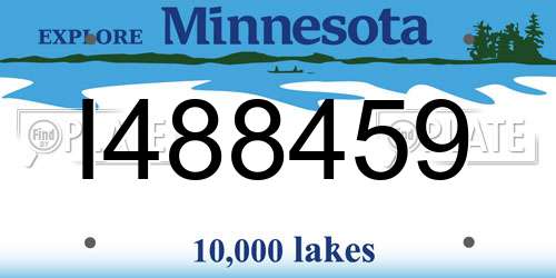 I488459 Minnesota License Plate