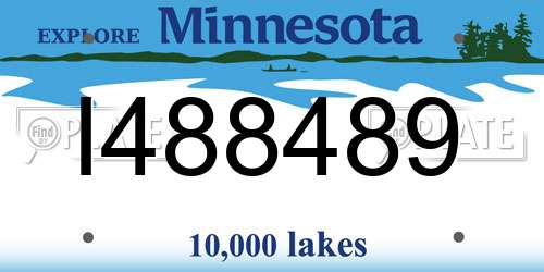 I488489 Minnesota License Plate