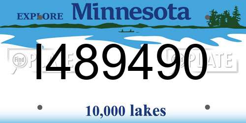 I489490 Minnesota License Plate