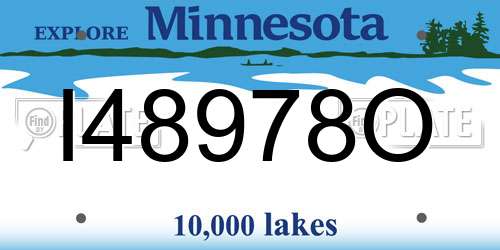 I48978O Minnesota License Plate