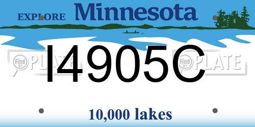 I4905C Minnesota License Plate