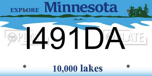 I491DA Minnesota License Plate