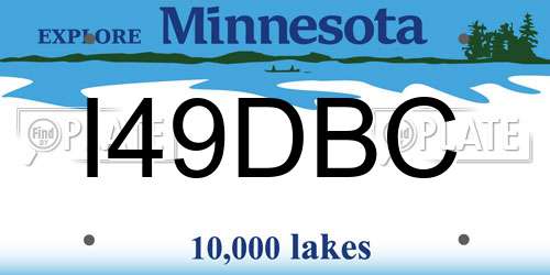 I49DBC Minnesota License Plate