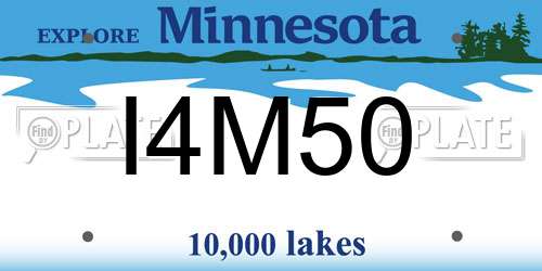 I4M50 Minnesota License Plate