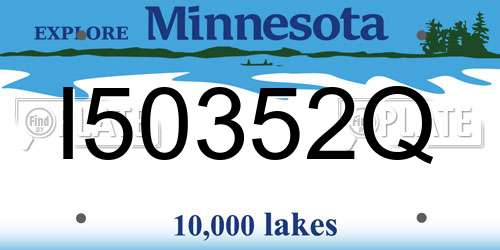 I50352Q Minnesota License Plate