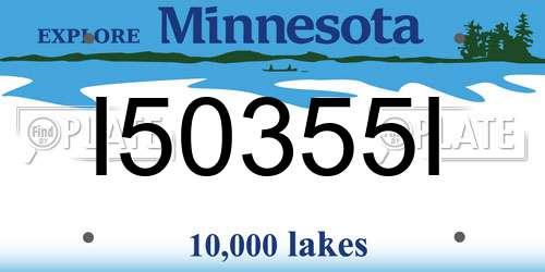 I50355I Minnesota License Plate